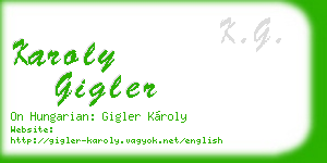 karoly gigler business card
