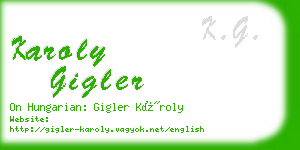 karoly gigler business card